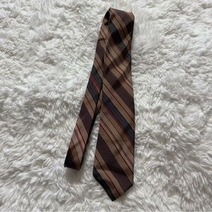 Sergio Nucci Brown Stripes Neck Tie